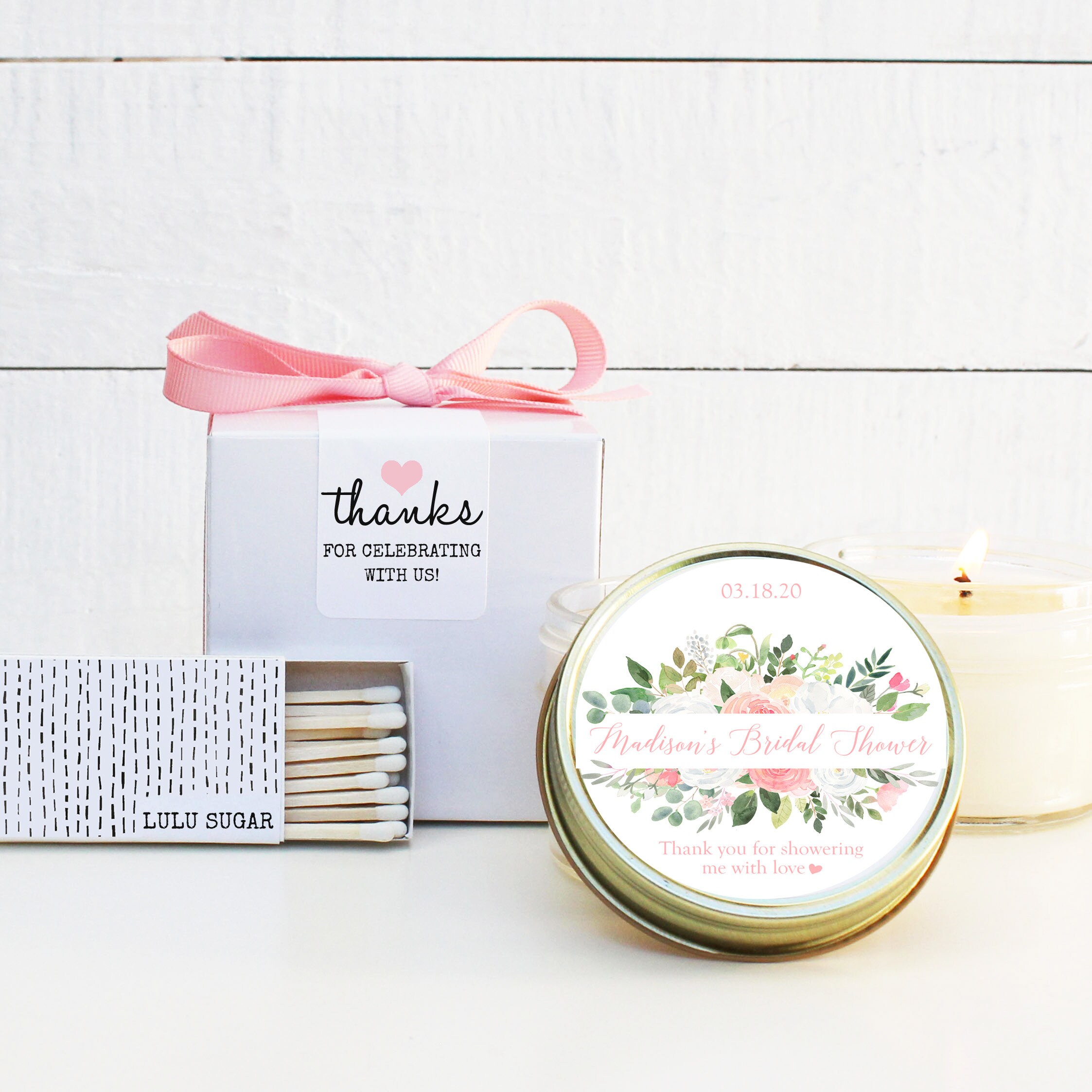 bridal shower candles favors