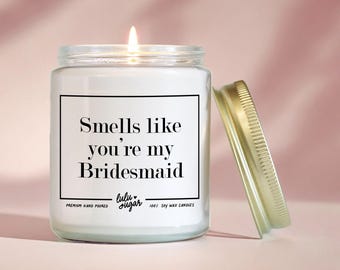 Bridesmaid Proposal Gift: Scented Soy Candle, Bridal Party Favor