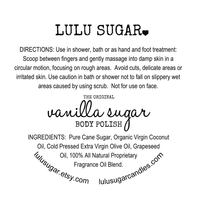 Vanilla Sugar Body Polish 8oz All Natural Vegan | Etsy