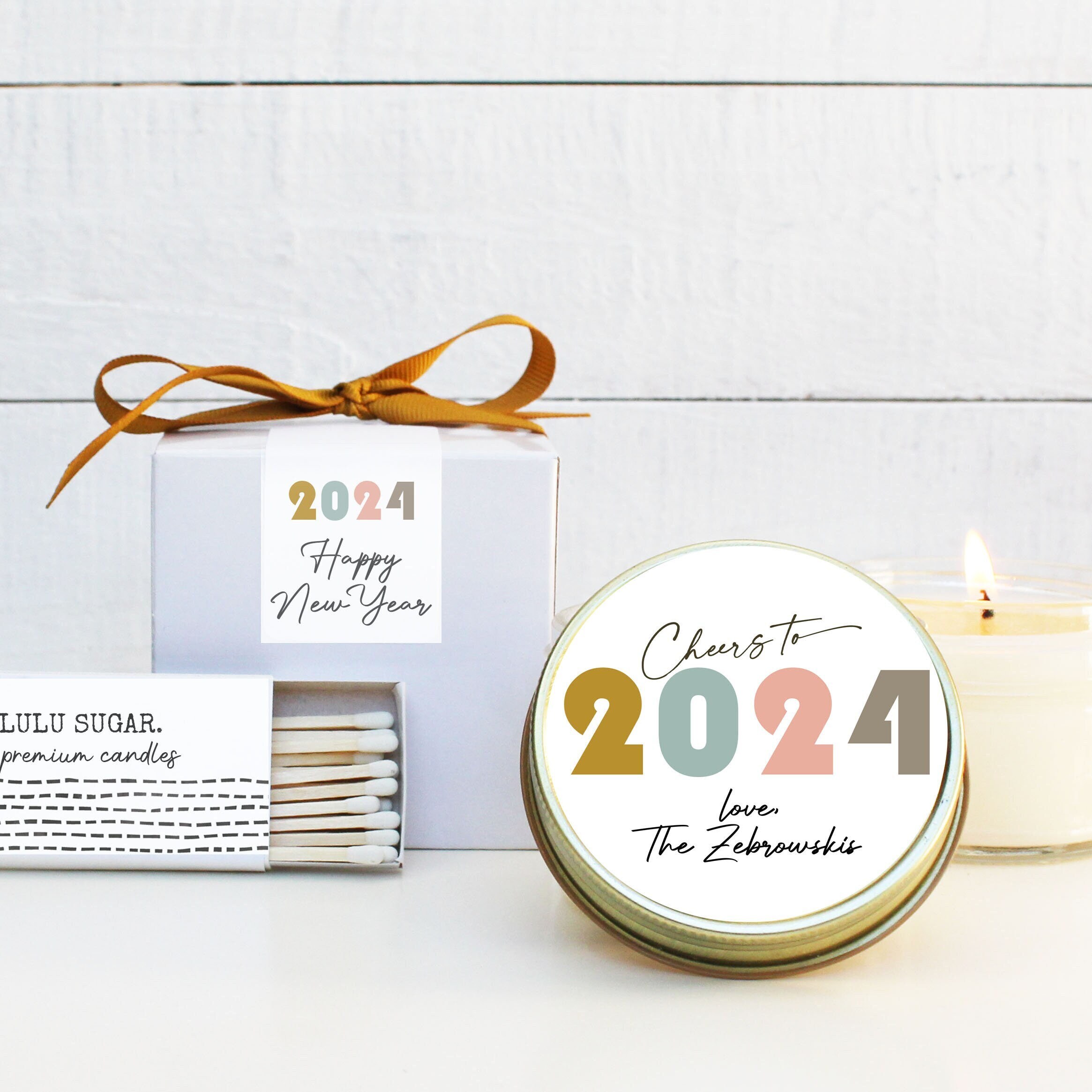 Happy New Year Gifts - Cheers to 2024 Cheers to the New Year Candles Happy New  Year Gifts