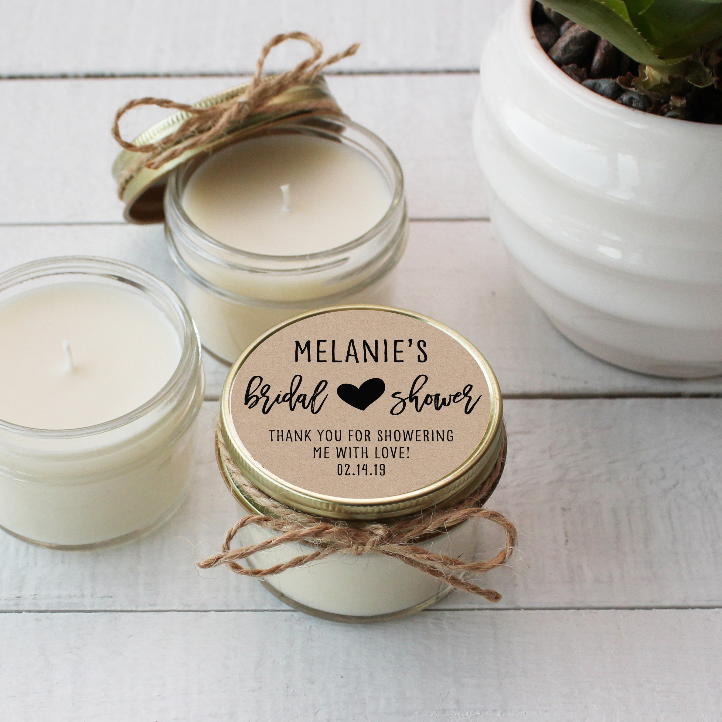 Bridal Shower Favors Bridal Shower Candles Personalized Favor