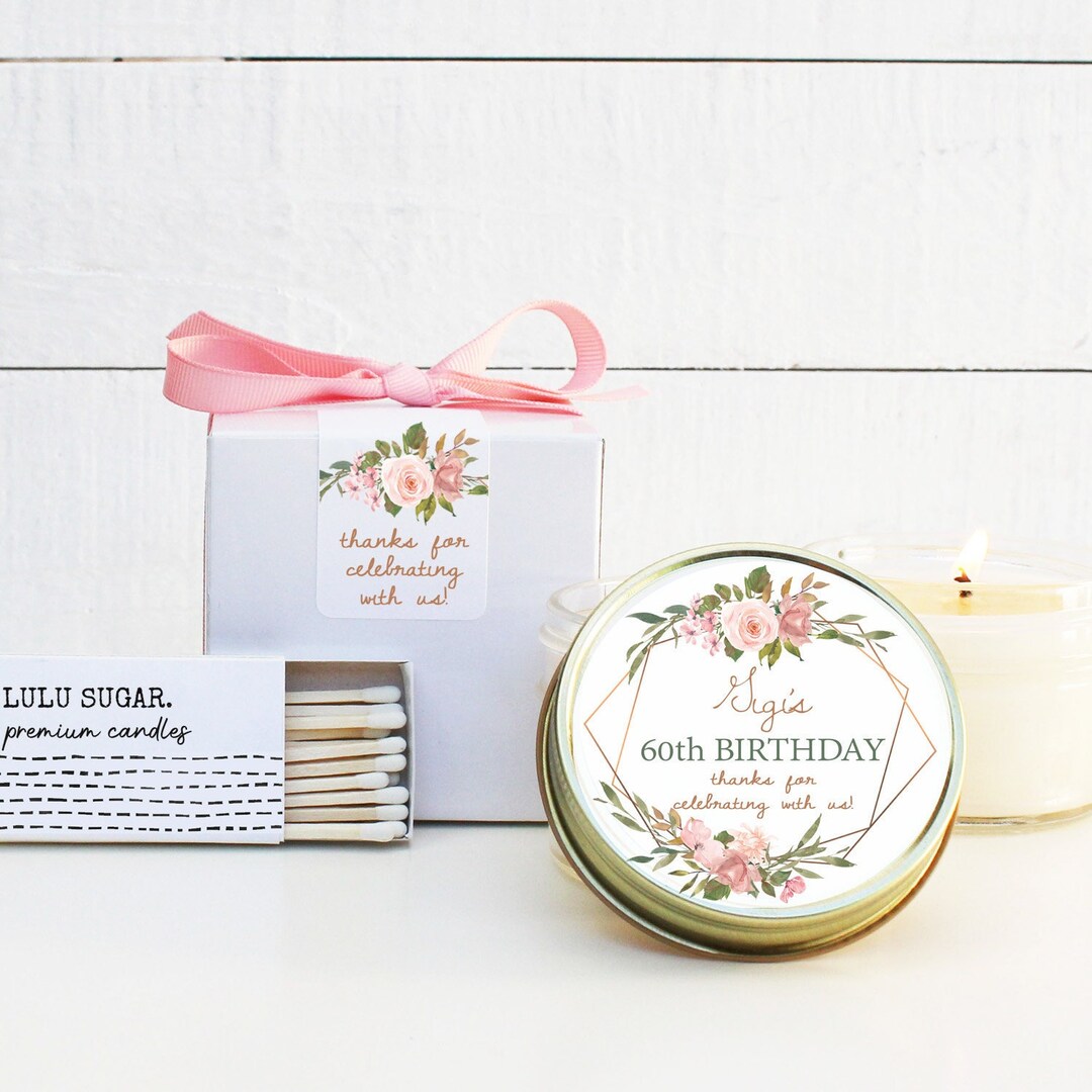 Birthday Party Favor Candles Womens Birthday Favor Idea Floral Birthday