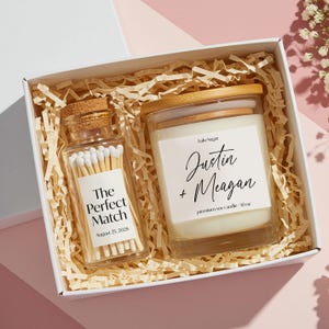 Personalized Anniversary Soy Candle Gift Set: Custom Match Jar