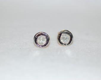 Antique Style Diamond Stud Earrings