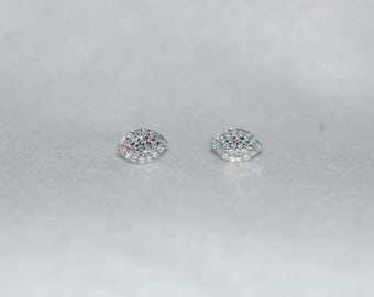 Sustainable Lab Grown Diamond Cluster Marquise Stud Earrings