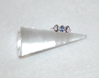 Three Stone Tanzanite Ring