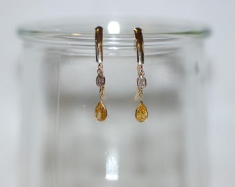 Fancy Diamond Mix Cut Drop Earrings
