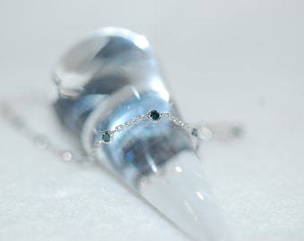 Blue Diamonds Gold Bracelet