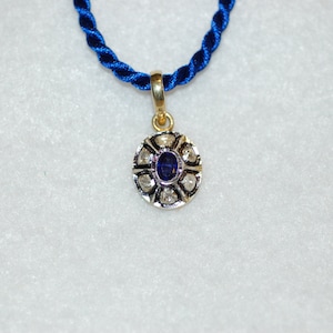 Antique Style Sapphire and  Diamond Pendant