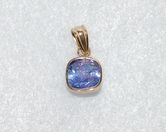 Tanzanite Freeform Solitaire Necklace