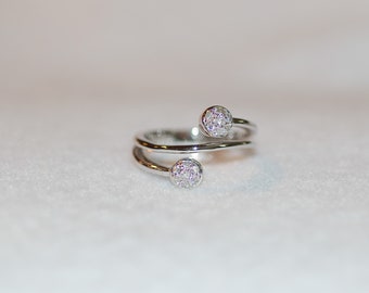 Diamond Pave Bypass Ring