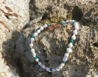 Baroque Pearl and Emerald Necklace
