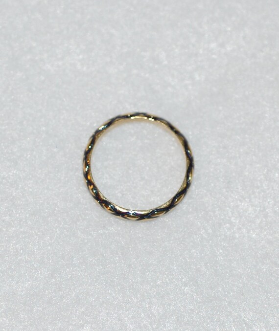Hidalgo Harlequin Enamel Gold Band Ring - image 3