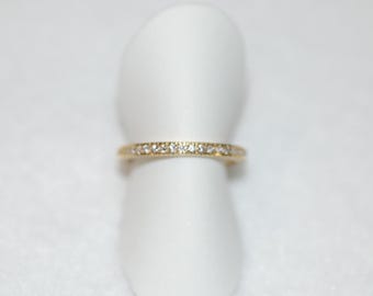 Hidalgo Half Diamond Half Rope 18K Yellow Gold Guard Ring