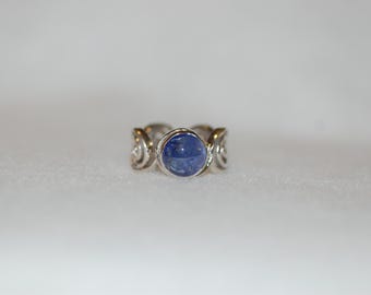 Tanzanite Cabochon Swirl Statement Ring