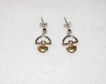 Modern Doorknocker Diamond Earrings