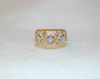 Textured Diamond Band Ring