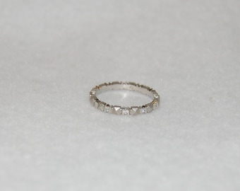 Chris Correia Platinum Skinny 'Sugarloaf' Diamond Band Ring