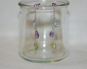 Trinity Briolette Hanging Earrings