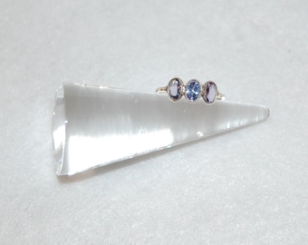 Three Stone Tanzanite Ring