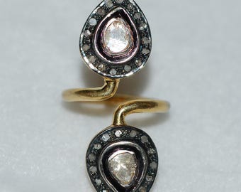 Double Tear Diamond Ring