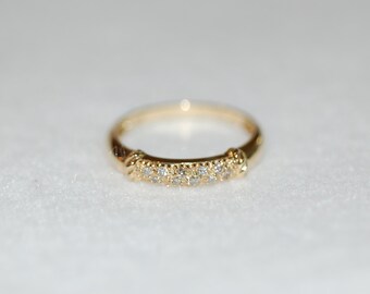 Diamond Pave Bar Ring