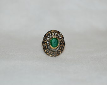 Emerald Filigree Ring