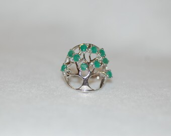 Emerald Tree of Life Ring