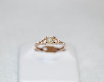 Fancy Limoncello Diamond 14K Rose Gold Engagement Ring