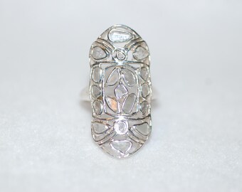 Diamond Stained Glass Shield Ring