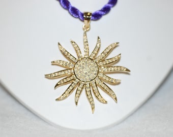Victorian Style Boeheim Diamond Sun Pendant