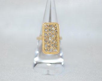 Stained Glass Champaigne Diamond Heirloom Ring