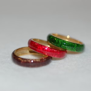 Hidalgo Wide Enamel Band Ring