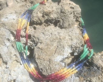 Rainbow Sapphire Necklace