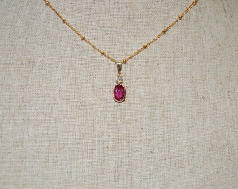 Ruby and Diamond Classic Necklace