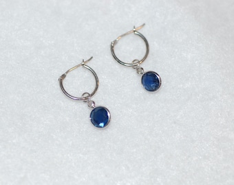 Sapphire and Diamond Dangle Earrings