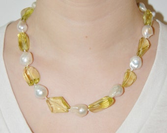 Lemon Sorbet Pearl Necklace