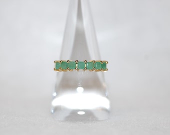 Emerald Seven Stone Ring