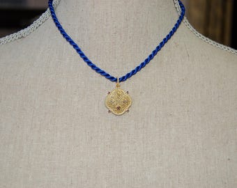 Fancy Color Diamond Shield Pendant Necklace