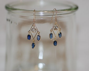 Sapphire Chandelier Earrings