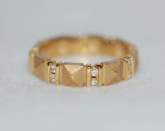 Chris Correia Diamond 'Sugarloaf' 18K Yellow Gold Band Ring