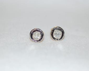 Antique Style Diamond Stud Earrings