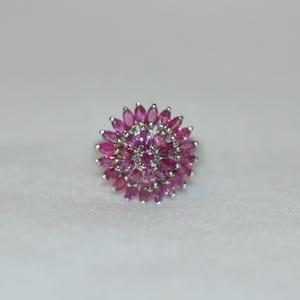 Marquise Ruby Cluster Ring