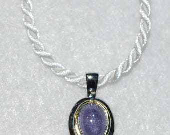 Tanzanite Cabochon Minimalist Pendant