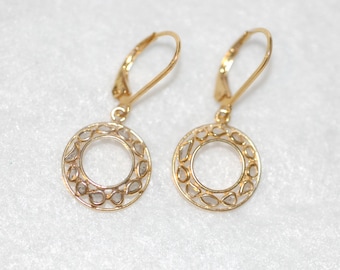 Diamond Slice Dangle Earrings