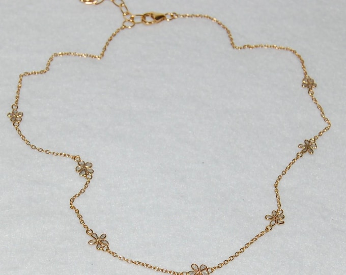 Featured listing image: Diamond Slice Flower Necklace