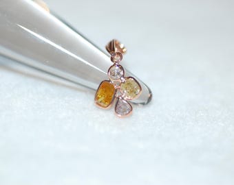 Fancy Color Diamonds Organic Petal Necklace