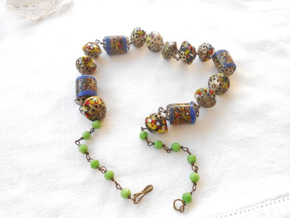 Multi colored bead necklace - image 5