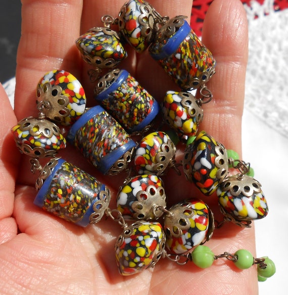 Multi colored bead necklace - image 2
