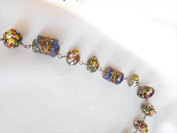 Multi colored bead necklace - image 7